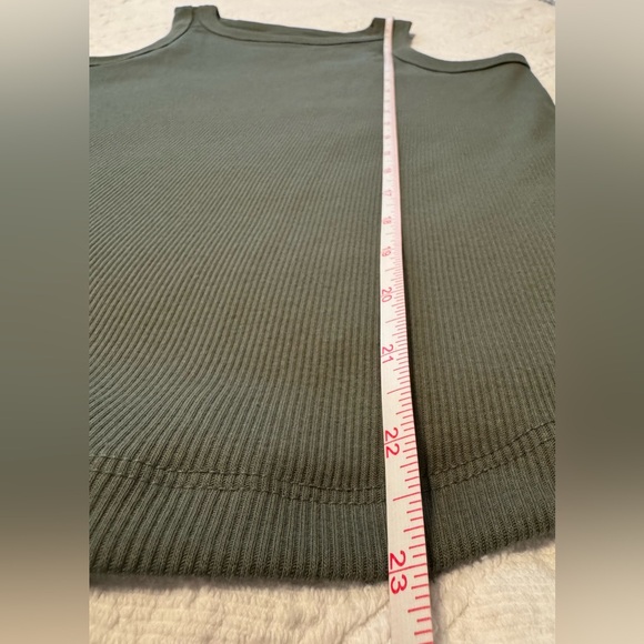 Women's SO tank top - ribbed - stretchy - olive green - worn once - BOGO offer - Picture 8 of 8